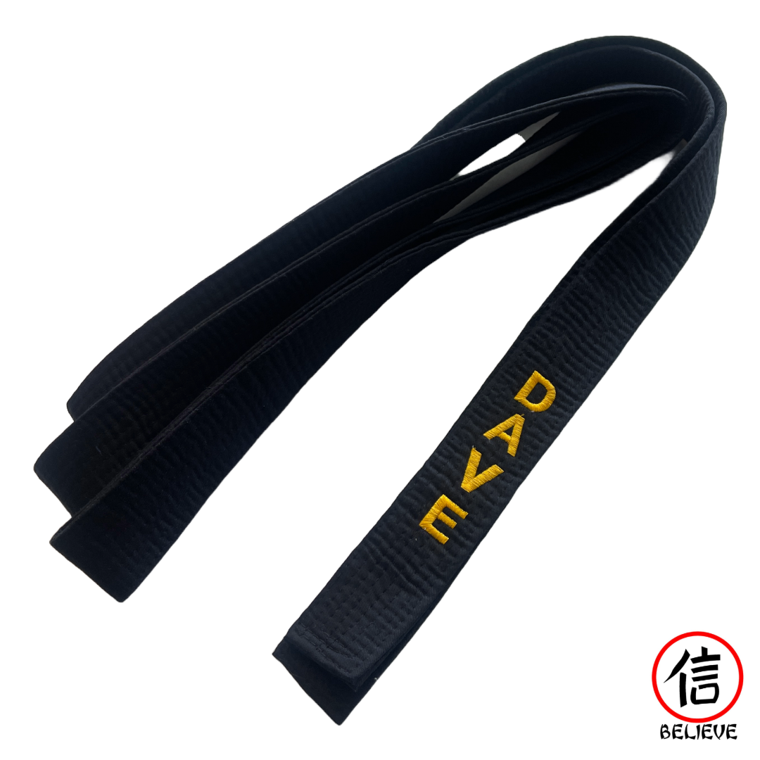 Personalised Single Embroidery Black Belt