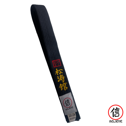 Personalised Single Embroidery Black Belt